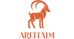 Logo mit Steinbock und AreitAlm-Schriftzug | © AreitAlm Bild eines stilisierten Steinbocks mit dem Text 'AreitAlm'. | © AreitAlm